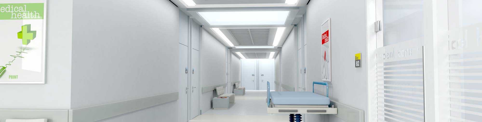 Hallway of a hospital wing